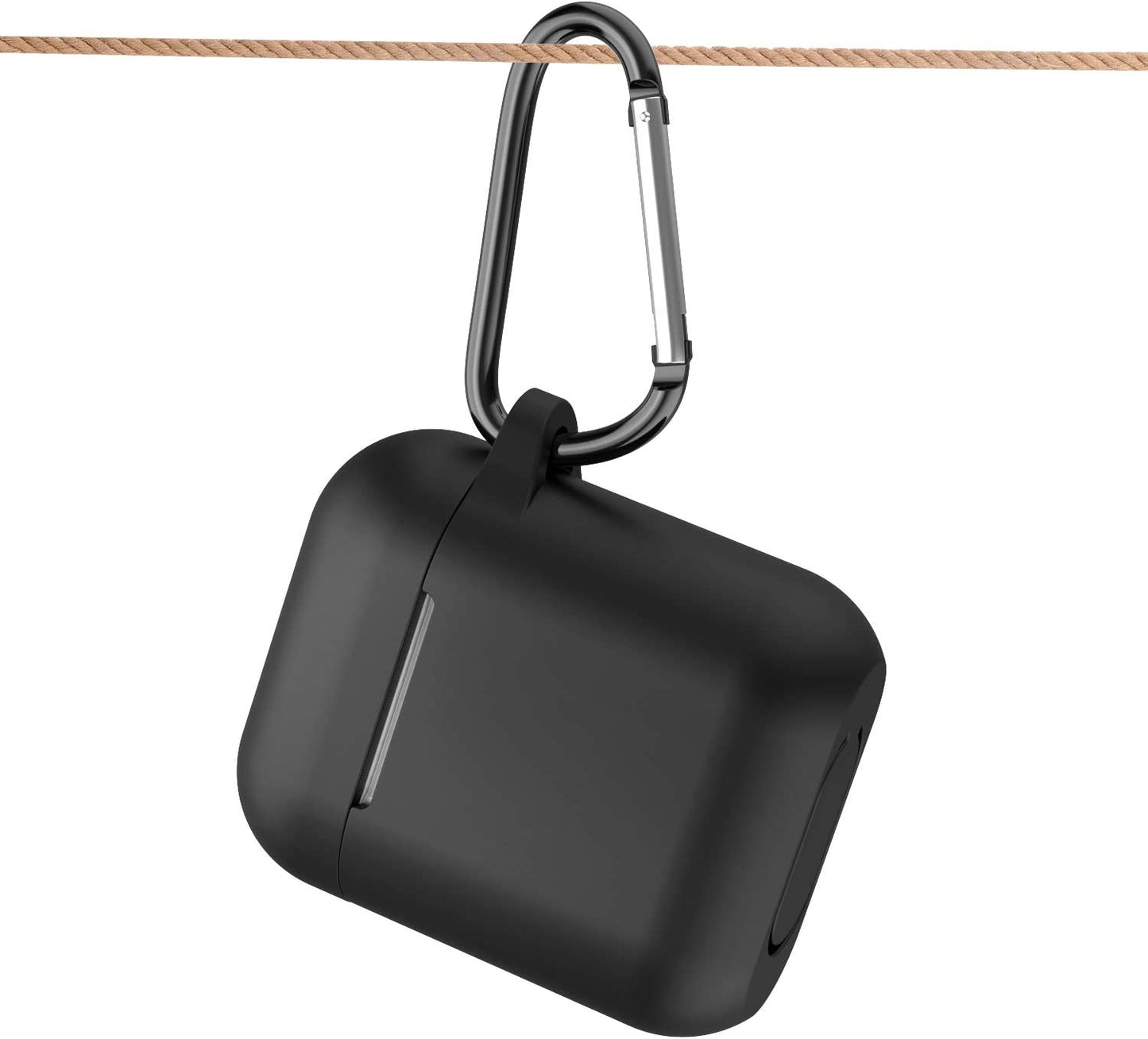 Airpods Case, Full Protective Silicone Airpods Accessories Cover Compatible with Apple Airpods 1&2 Wireless and Wired Charging Case(Front LED Visible),Black